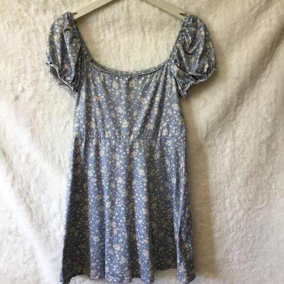 Altar'd State Blue Floral Short Sleeve Dress - Picture 7 of 9